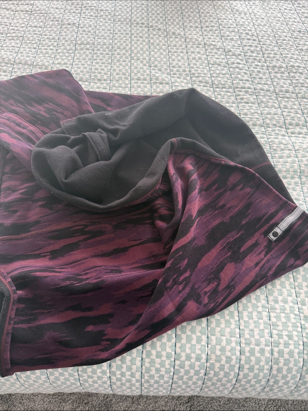 Purple and Black Patterned Athletic Jacket